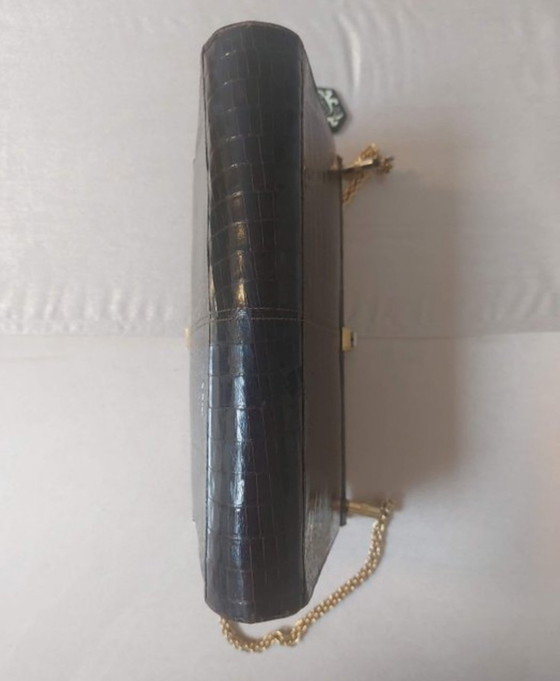 Handtasche aus hochwertigem italienischem Leder – Schultertaschen, Leather, Metal (photo 4 of 8)