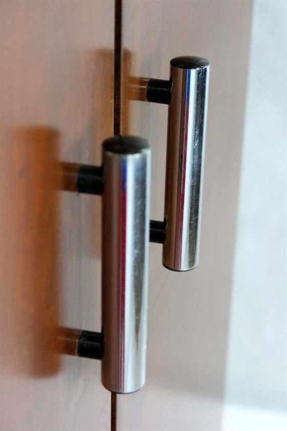 Image 1 of Armoire Bauhaus en acier chromé et tubulaire de Hynek Gottwald, années 1940