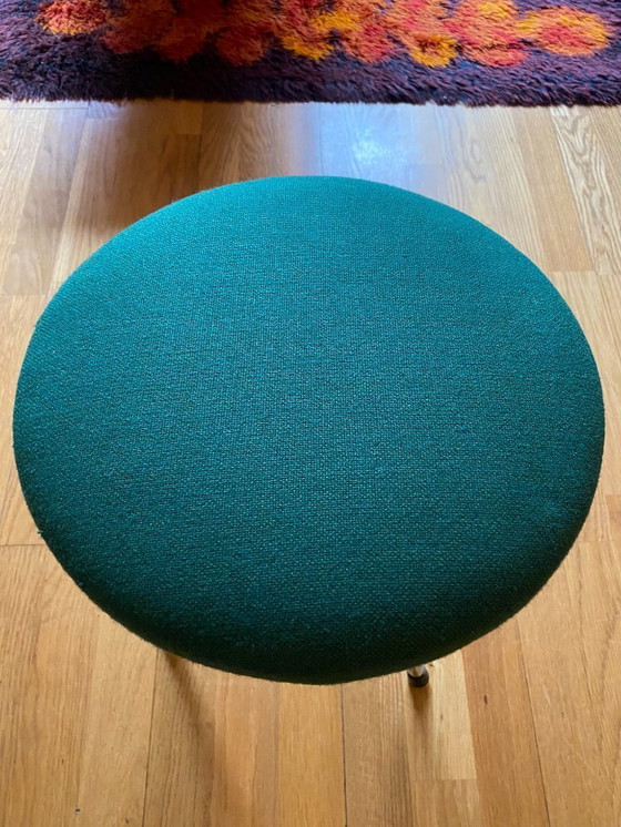 Image 1 of Vintage krukje jaren 60 groen tabouret