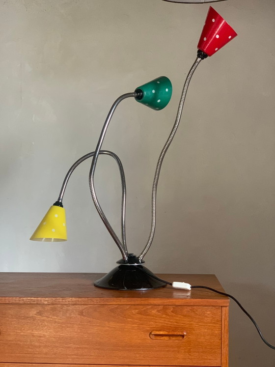 Gooseneck lamp 3 opalines – Reading Lamp, Vintage (photo 5 of 9)