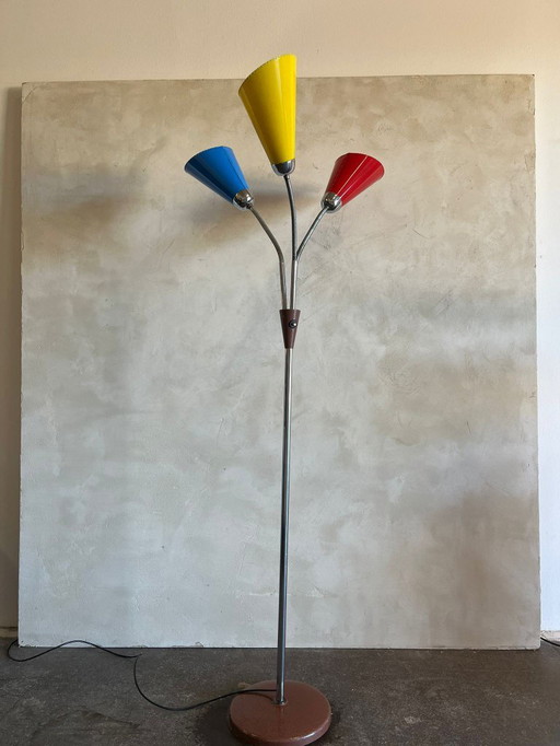 Goosenecks Floor Lamp by Lidokov Boskovice, 1950s