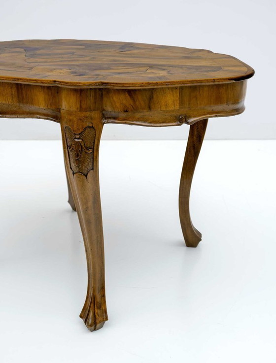 Image 1 of Baroque Style 20th Century Italian Walnut Coffee Table