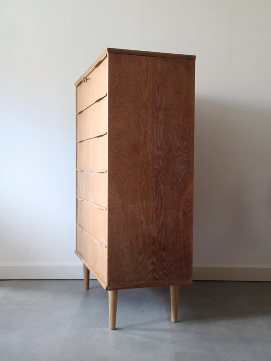 Image 1 of Vintage Deense Ladekast in Eiken door Ejsing, Tallboy