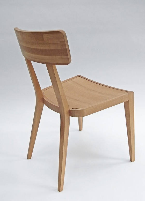 Image 1 of Giulio & Giulia, set di 2 sedie di Lambert Home, in rovere naturale, pezzi unici!!