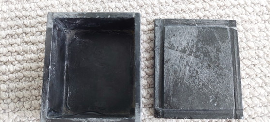 Image 1 of Vintage handmade black marble trinket box