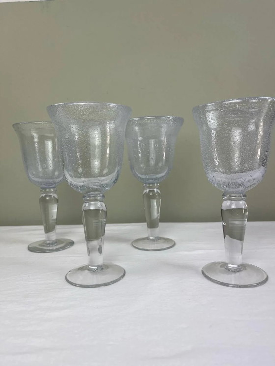 Große Blasengläser – Gläser & Karaffe, Crystal, Glass, Vintage (photo 3 of 12)