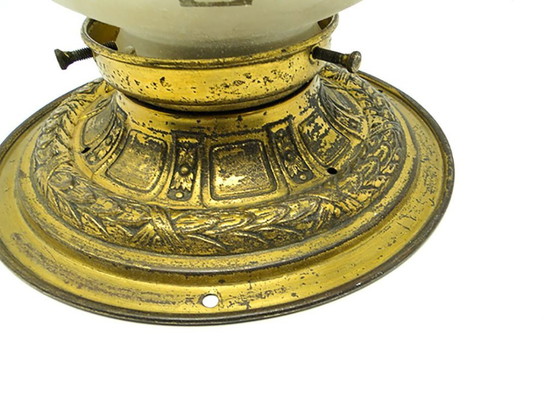 Plafondlamp van messing en glas in art nouveau-stijl uit het begin van de 20e eeuw, Oostenrijk – Plafondlampen (photo 3 of 8)