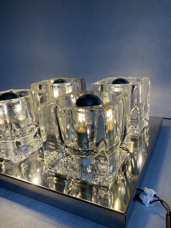 Image 1 of Peill & Putzler Plafonnier Ice cue lampe design vintage