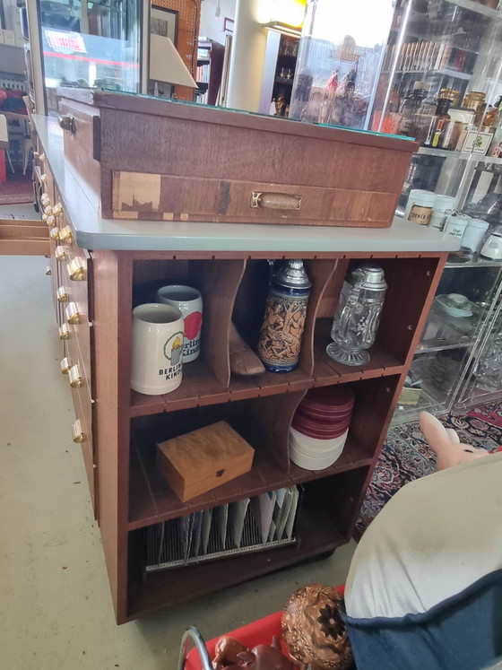 Vintage Apothecary Cabinet 60s Midcentury – Sideboard, Marble, Wood (photo 14 of 25)