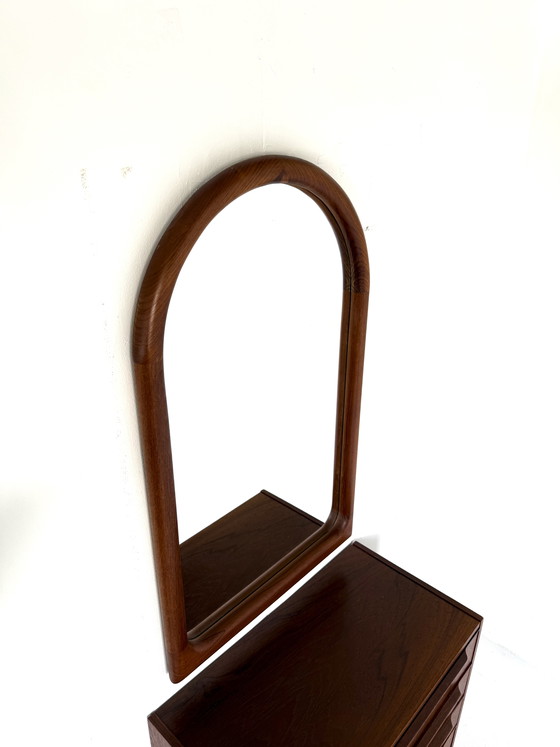 Image 1 of Miroir vintage en teck, Vildbjerg møbelfabrik '60