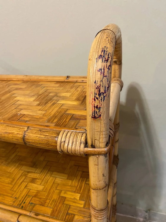 Vintage rotan rek – Wandrek, Rieten (photo 5 of 17)