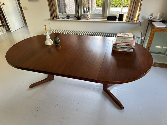 Image 1 of Table à manger à rallonge vintage danoise en bois de rose (Rosewood)