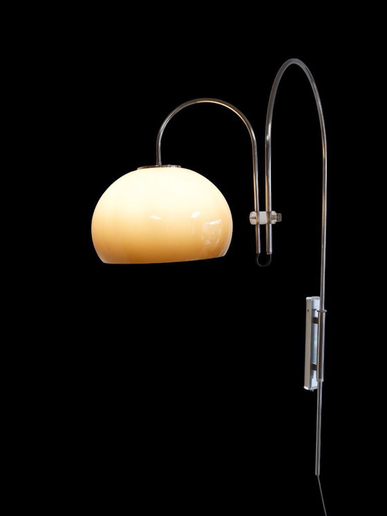 Image 1 of Dijkstra dubbele boog wandlamp, jaren 70