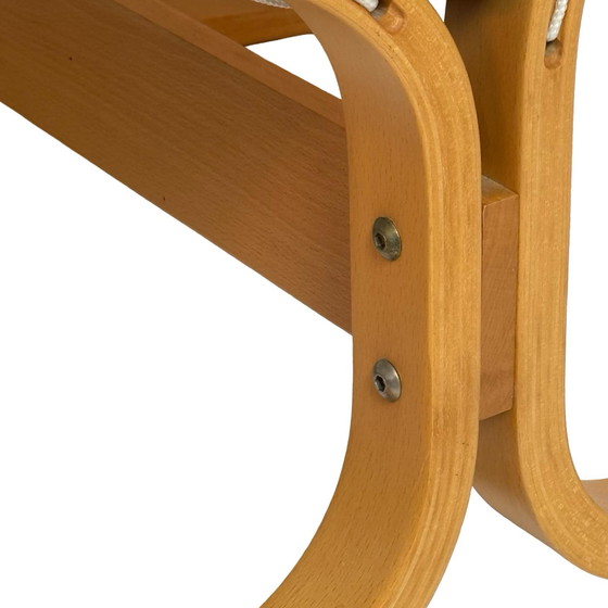 Image 1 of Ingmar Relling per Westnofa - Sedia Siesta - Sedia a fionda in legno curvato - Pelle marrone