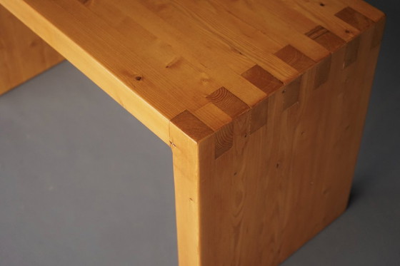 Image 1 of Vintage solid pine bench in the style of Ate van Apeldoorn, 1970s