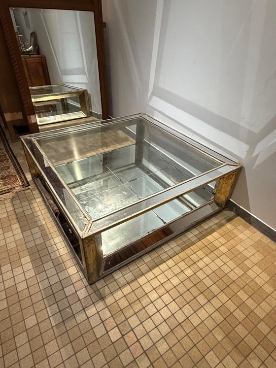 Flamant Mitchell Salontafel – Grote Vierkante Spiegelglas Tafel (120x120) – Wood (photo 12 of 16)
