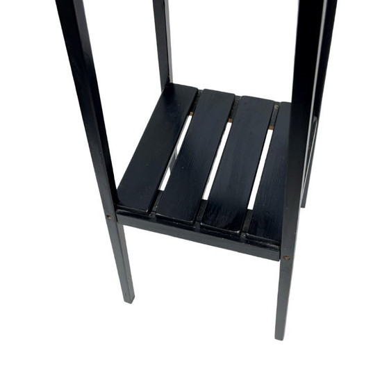 Image 1 of Vintage wooden stand/flower stand – 1960s/1970s, modernist design, 80 cm