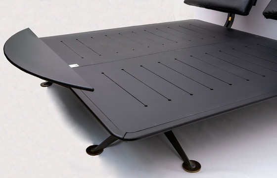 Image 1 of Cama de matrimonio Paolo Piva King-Size de latón y acero "Adia" de B&B, años 80