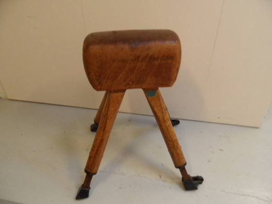 Image 1 of Vintage gymnastics apparatus with leather
