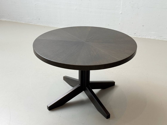 Image 1 of Mesa redonda de mediados de siglo de Girsberger en acabado oscuro, década de 1980