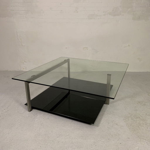 Table basse vintage en verre