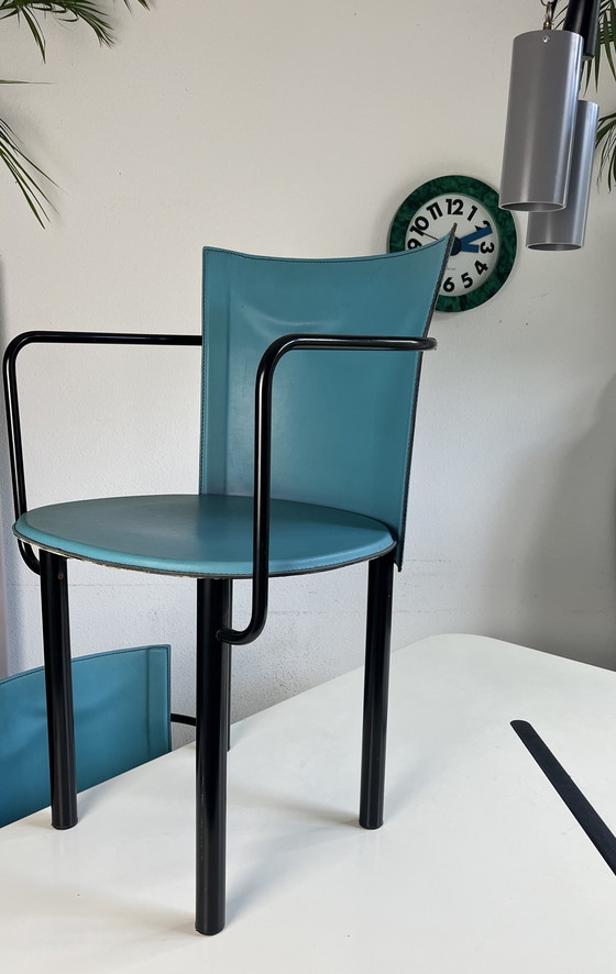 Image 1 of 4 sillas de comedor posmodernas, Enrico Pellizzoni, Italia