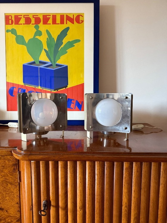 Image 1 of Space age set of 2 table Lamp, Italy 1970s