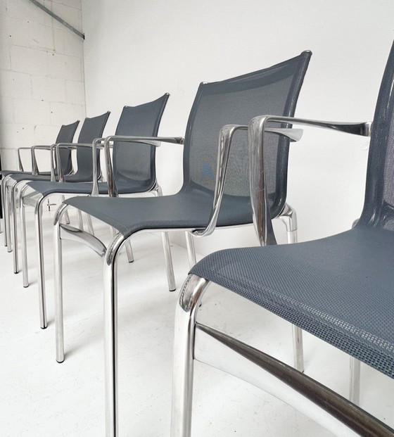 Image 1 of Set of 6 Big Frame 44 chairs by Alberto Meda for Alias, after 2000