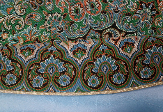 Image 1 of Mantel oriental hecho a mano, finamente elaborado con hilos de seda, 100 x 100 cm