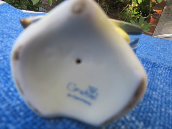 Image 1 of Figurine d'oiseau en porcelaine Goebel, mésange bleue, vintage