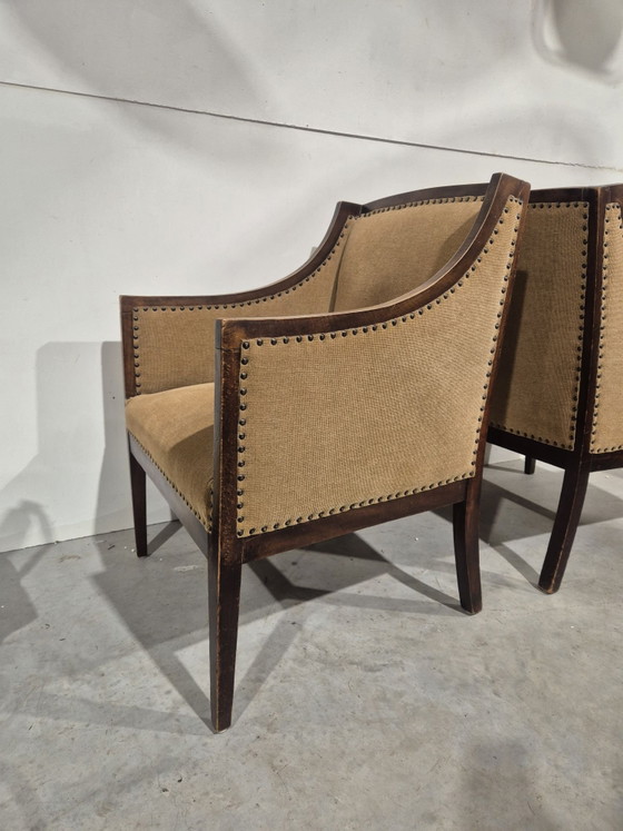 2 Poltrone Art Déco nello stile di Jean Michel Frank – Legno (photo 6 of 6)