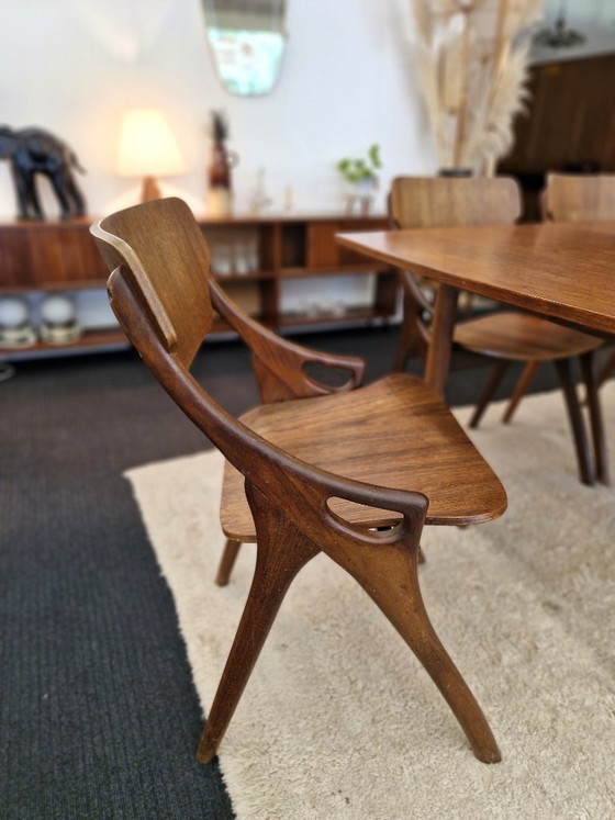 Image 1 of Set of 6 Vintage Danish Chairs – Arne Hovmand-Olsen
