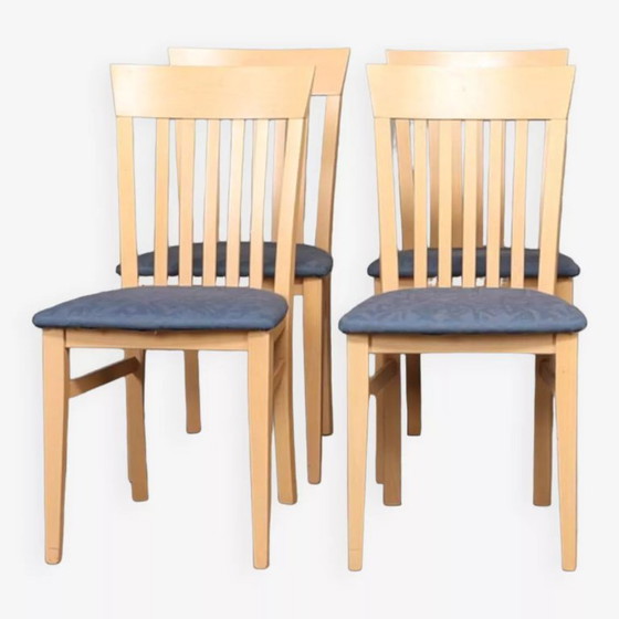 Image 1 of Pair of vintage beechwood chairs