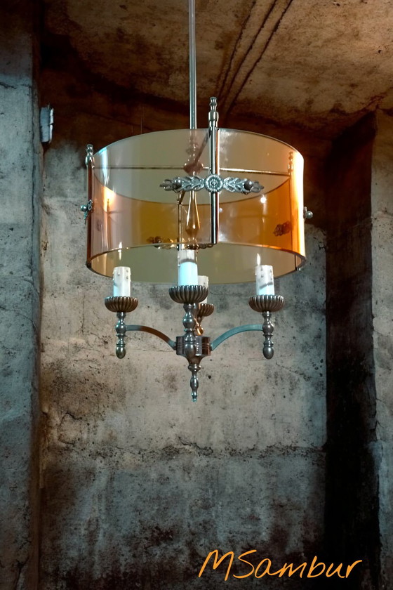 Image 1 of . Rarely beautiful and minimalist New Empire style chandelier.