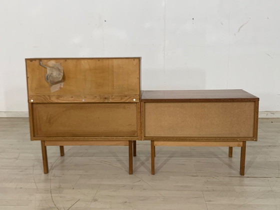 Image 1 of 2X Mid - Century bedside table bedside cabinets side tables vintage