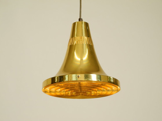 Image 1 of Originele Hans-Agne Jakobsson koperen hanglamp uit de jaren 60, model T 598, van Markaryd, Zweden