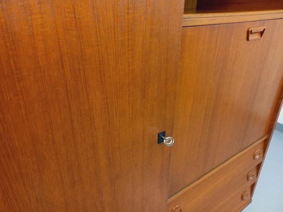 Image 1 of Vintage Scandinavian style teak secretary cabinet from the 60s