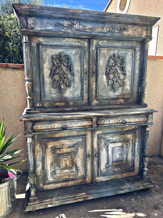 Antieke Buffetkasten met Toscaanse patina – Hout (photo 15 of 15)