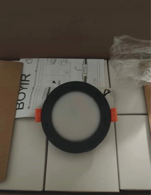 Recessed LED Spotlight Black 6W 600 Lumen 3000K