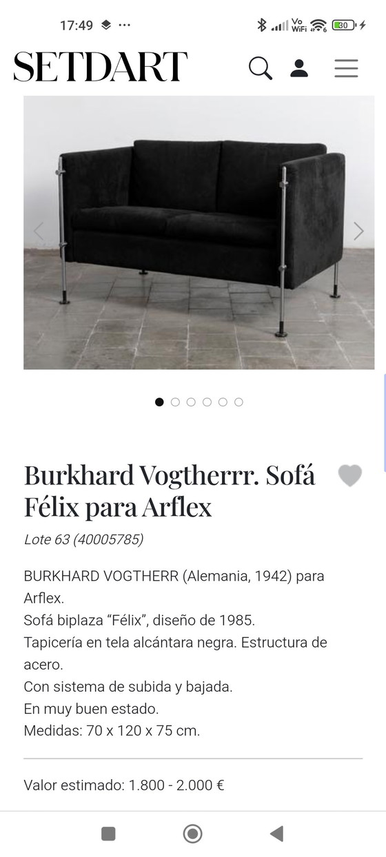 Image 1 of Burkhard Vogtherr For Arflex, Model Felix (1985)