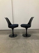 2 repliche di sedie Saarinen Tulip, sedie da pranzo nere