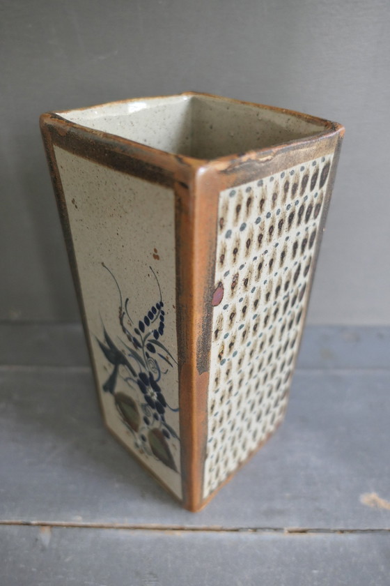 Image 1 of Vintage Tonala Mexico Blok Vaas Jorge Wilmot