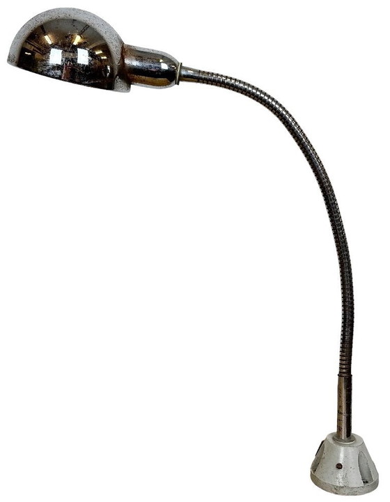 Image 1 of Vintage Chrome Italian Gooseneck Table Lamp, 1960s