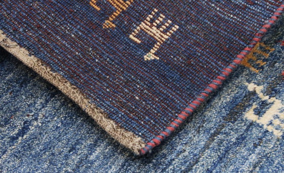 Image 1 of Original Perserteppich Gabbeh Ghashghai Orientteppich 140 cm x 83 cm Alt Natur