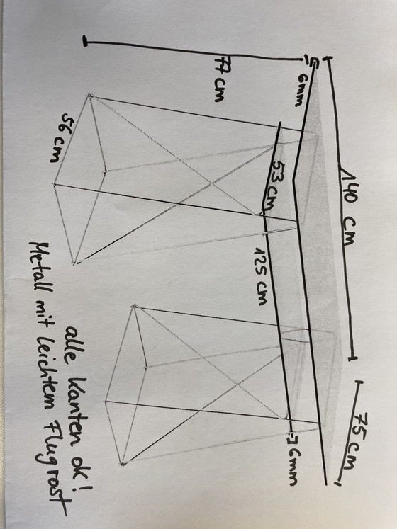 Image 1 of Ikea Schreibtisch con due lastre di vetro