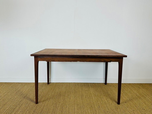 Table à manger scandinave en palissandre avec rallonges, 1960