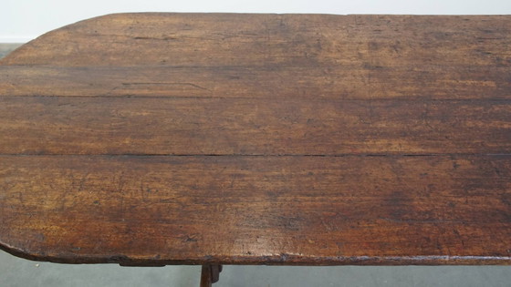 Image 1 of Mesa de comedor antigua XXL de madera de álamo del siglo XVIII