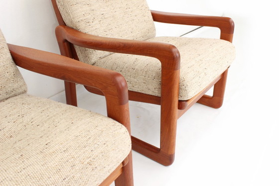 Image 1 of Canapé et 2 fauteuils Holstebro, design danois du milieu du siècle, comme neufs, en teck massif, laine vierge de qualité supérie