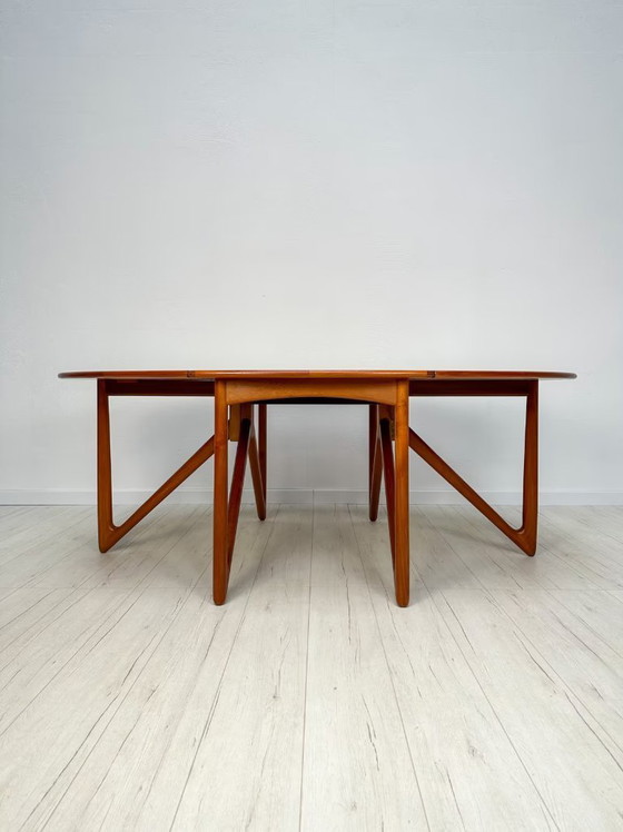 Image 1 of Large Designer Gate-Leg Teak Dining Table by Niels Koefoed 60s