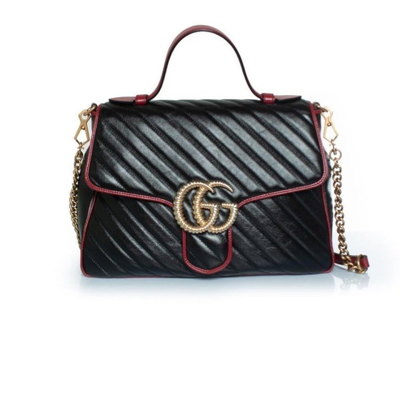 Image 1 of Borsa a mano Gucci Marmont nera